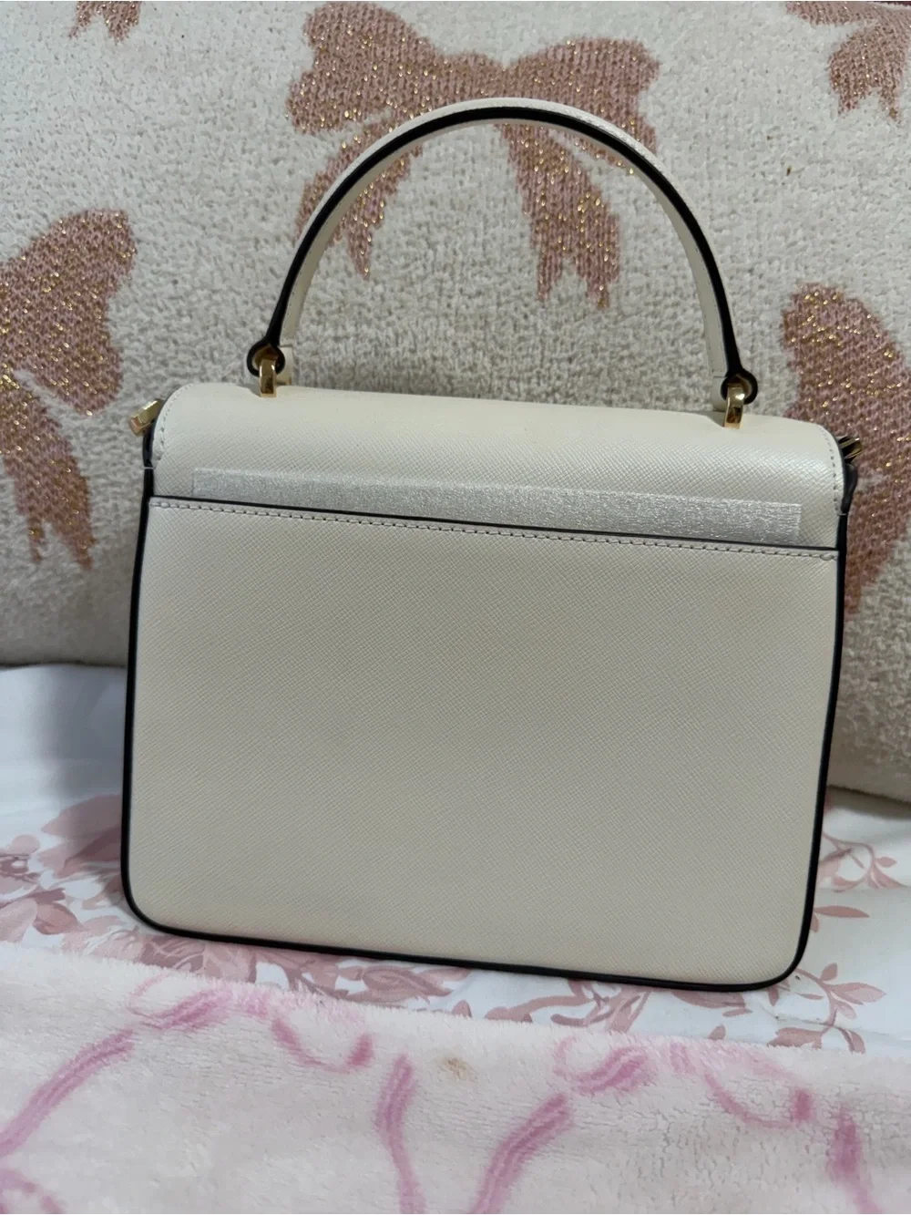 kate spade Cream Saffiano Top-Handle Satchel